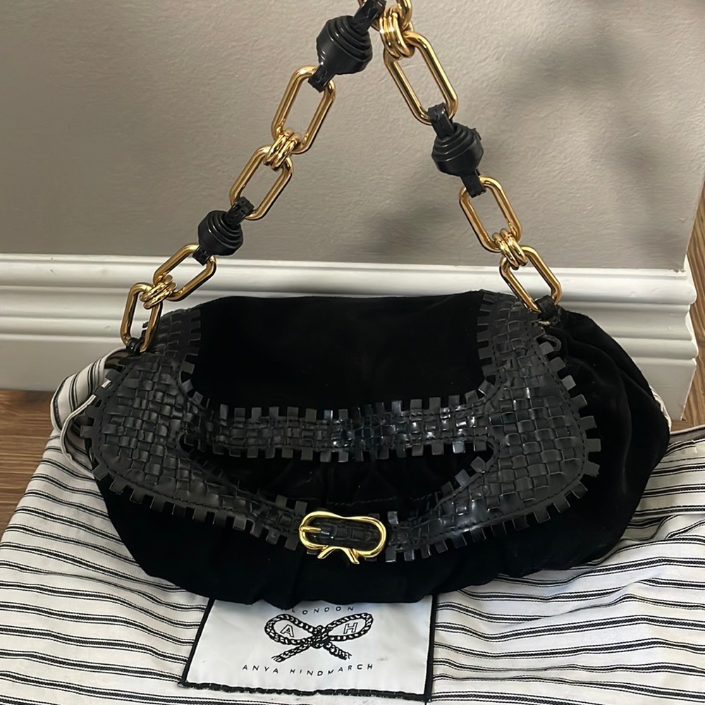 COPY - Anya Hindmarch vintage Suede and Leather chain link bag